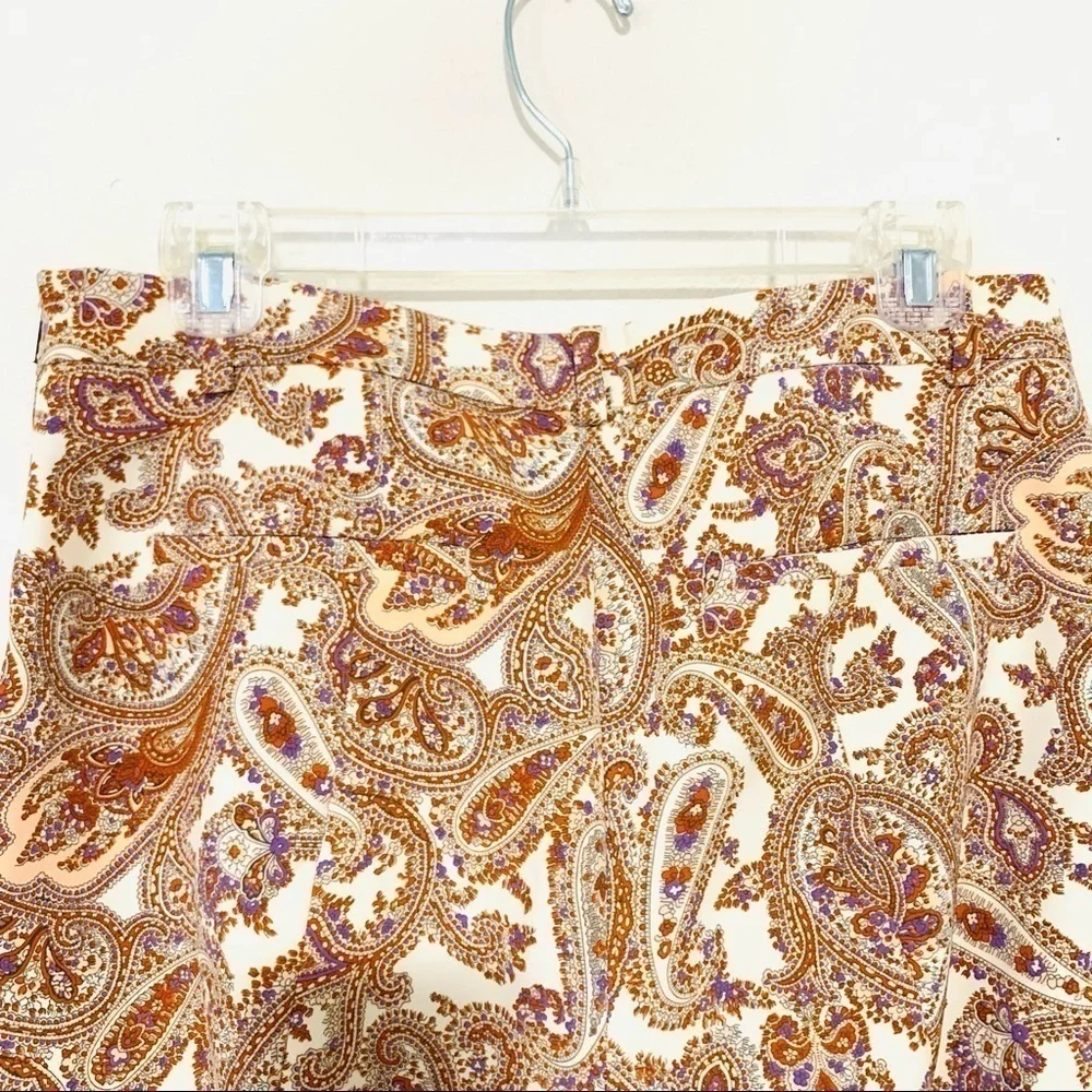 ZARA paisley prints ANKLE PANTS size M